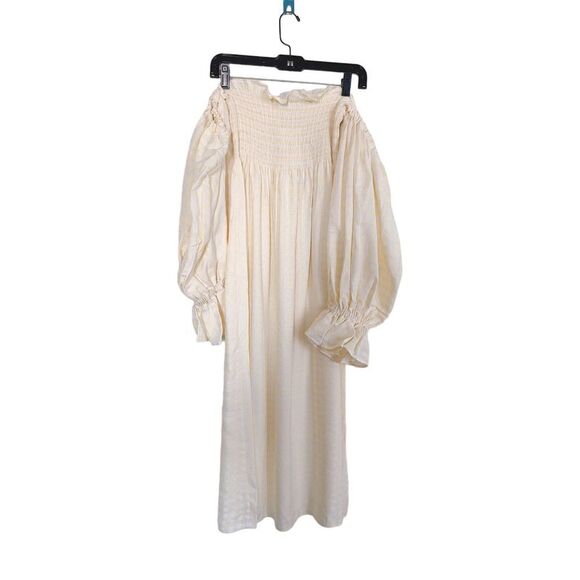 The sleeper atlanta linen dress in lemon vichy M - Picture 10 of 11